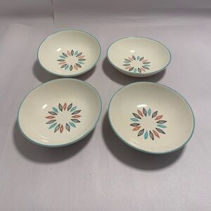 MCM Marcrest NORDIC MINT Fruit Dessert Sauce Bowls VTG Rare, Set of 4